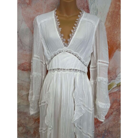 Anthropologie Rococo Sand Mia Long-Sleeve Ruffled Maxi Dress $545 - Picture 6 of 8